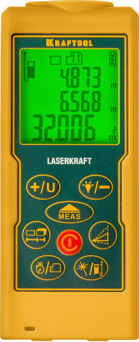 картинка Дальномер лазерный LASER-KRAFT, дальность 5см - 70м, точность 1,5мм, KRAFTOOL 34760 от магазина Сантехстрой