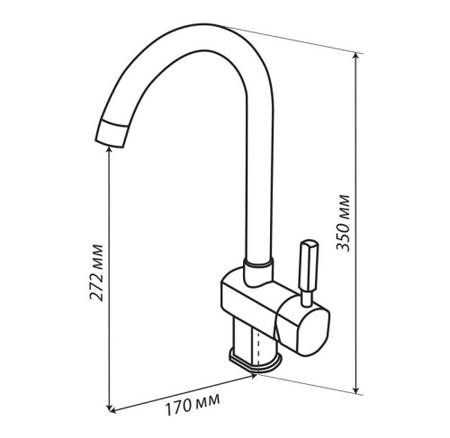 картинка смеситель для кухни терракотовая z_лиам  1ax003fcxx270