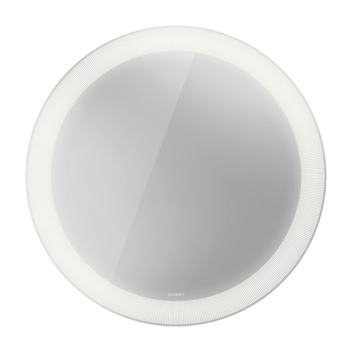 картинка Duravit Happy D.2 Plus Зеркало круглое d900 мм, декор: radial, LED 3500, 41w, сенсор, регулировка яркости, приглушение света + выключатель от магазина Сантехстрой