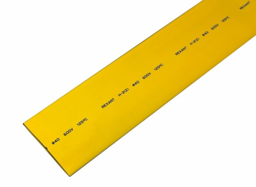картинка Трубка термоусаживаемая ТУТ нг 40,0/20,0мм,  желтая,  упаковка 10 шт.  по 1м REXANT от магазина Сантехстрой