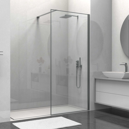 картинка Душевая перегородка Walk-In HS VSW-1HS900CLGM, 900*2000, вороненая сталь, стекло прозрачное от магазина Сантехстрой