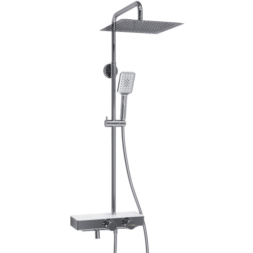 картинка Душевая система WasserKRAFT A113.118.126.CH Thermo с термостатом Хром Белая от магазина Сантехстрой
