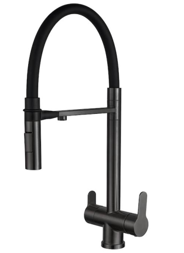 картинка смеситель для кухни zorg magnit szr-3030 grafit