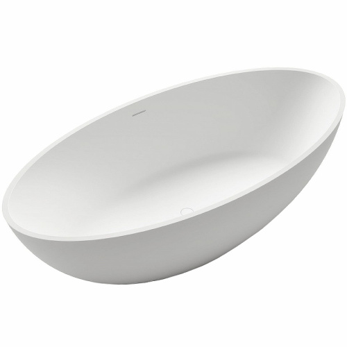 картинка V307BL  CAREZZA | Ванна св/ст 170x80xx52h со сливом SOLID SURFACE бл.белый TREESSE от магазина Сантехстрой