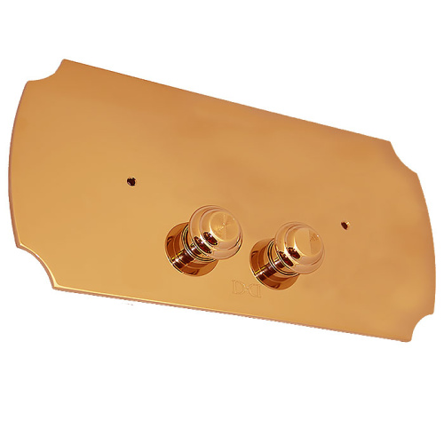картинка Devon Смывная клавиша двойного смыва (для монтажных систем Geberit UP320), цвет: золото светлое от магазина Сантехстрой