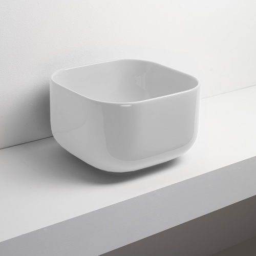 картинка Simas Balloon Раковина-чаша квадратная на столешницу 40x40xh25 см, без отв под смеситель, без перелива, цвет белый от магазина Сантехстрой