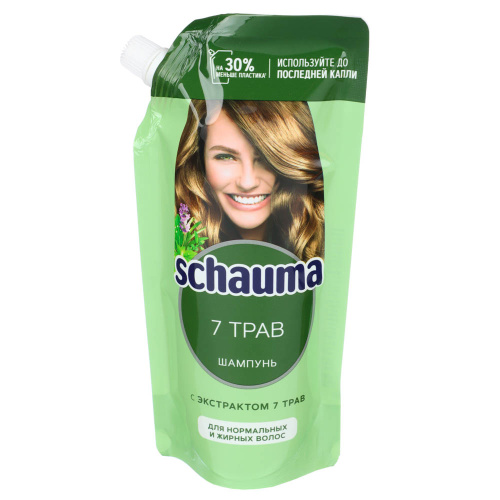 картинка Шампунь для волос SCHAUMA 7 трав, дой-пак, 250 мл от магазина Сантехстрой