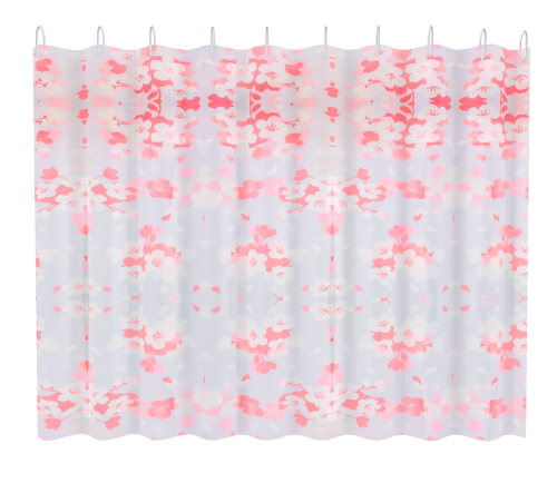 картинка Шторка для ванны FASHUN розовые цветы (A8819) от магазина Сантехстрой