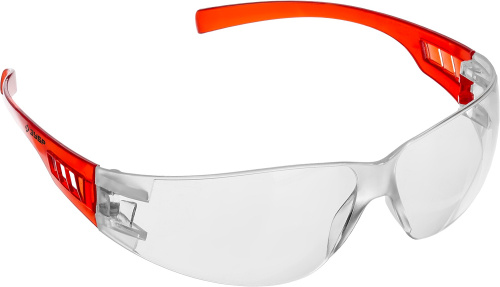 картинка Облегчённые прозрачные защитные очки ЗУБР МАСТЕР широкая монолинза, открытого типа от магазина Сантехстрой