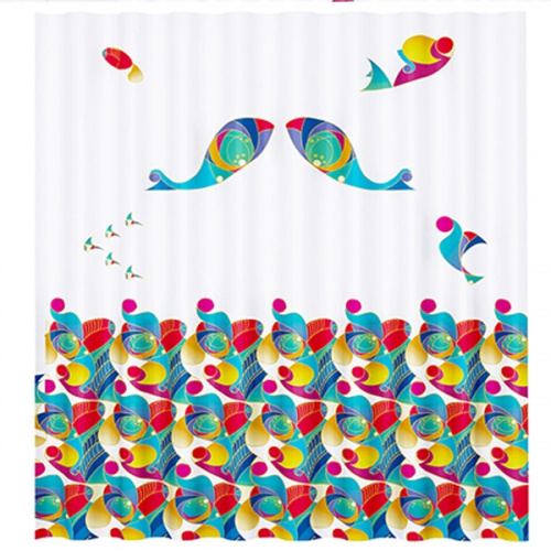 картинка Штора для ванны WasserKRAFT Berkel SC-68101 Море от магазина Сантехстрой