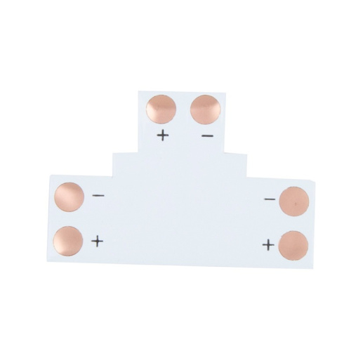 картинка Плата соединительная (T) для одноцветных светодиодных лент шириной 10 мм LAMPER от магазина Сантехстрой