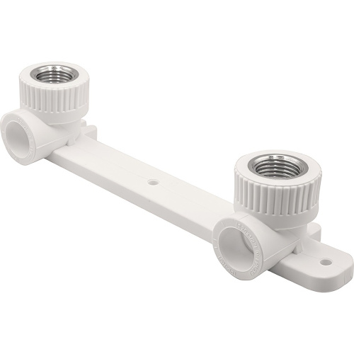 картинка Угольник THERMOLIGHT комбинированный PP-R ВР с креплением двойной 20х1/2quot; белый (5/40) от магазина Сантехстрой