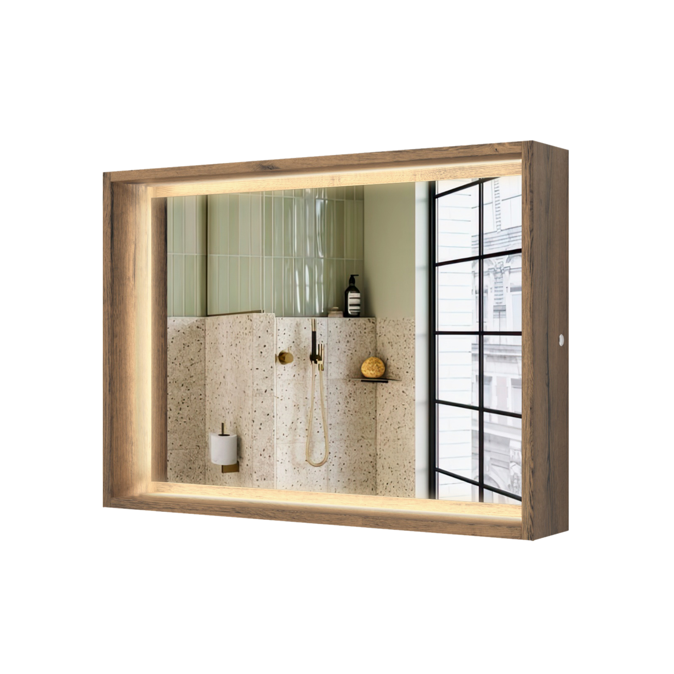 картинка Полка с зеркалом Парма, Аттик 70 от магазина Сантехстрой