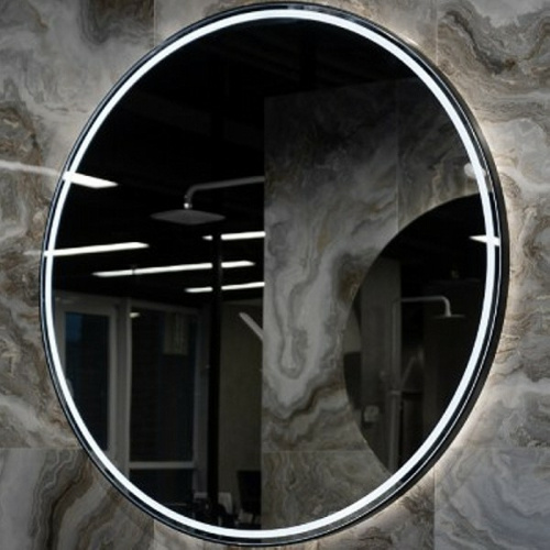 картинка Зеркало Boheme Armadi Art Rombo 100 545-100-B с подсветкой с сенсорным выключателем от магазина Сантехстрой