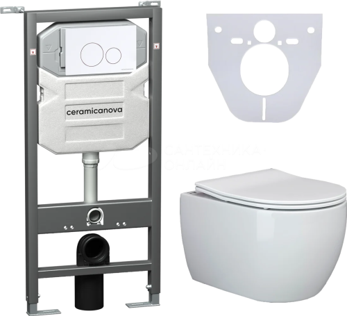 картинка Комплект Ceramica Nova cn3001_1001w_1000 Белый от магазина Сантехстрой
