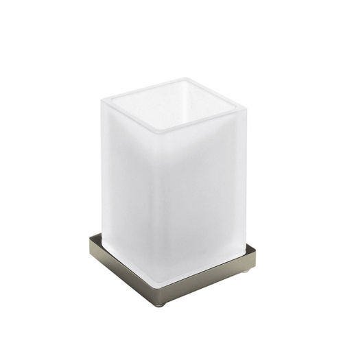 картинка Colombo Look Стакан настольный, цвет: PVD нержавеющая сталь/матовое стекло от магазина Сантехстрой