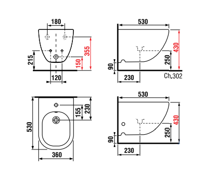 картинка Биде подвесное Jika MIO со скрытым монтажом (8.3171.2.000.302.1) от магазина Сантехстрой
