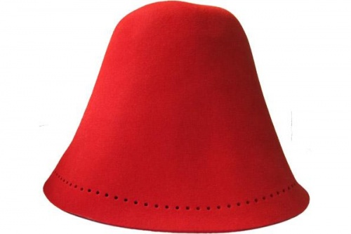 картинка Колпак банный "Сауна" фетр цвет красный арт.с-272-фф2 от магазина Сантехстрой