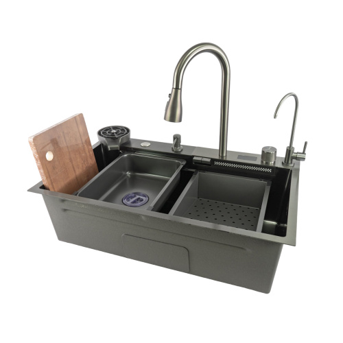 картинка Многофункциональная кухонная мойка Fmark FSC002Q, графит от магазина Сантехстрой