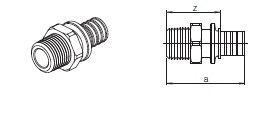 картинка Переходник с наружной резьбой SDR 11, 25х2,3 -R 3/4 от магазина Сантехстрой