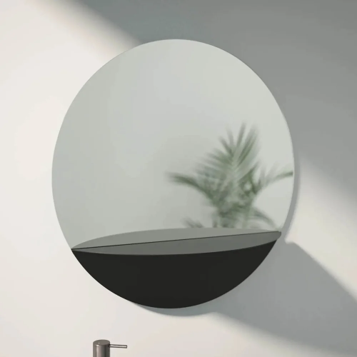 картинка Зеркало круглое Evoform Shadow BY 0562 70 с полкой от магазина Сантехстрой