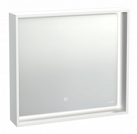 картинка Зеркало Cersanit LOUNA 80 с подсветкой прямоугольное универсальная белый от магазина Сантехстрой
