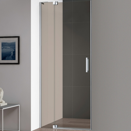 картинка Душевая дверь Cezares Slider 80 SLIDER-B-1-70/80-BR-Cr профиль Хром стекло бронзовое от магазина Сантехстрой