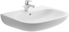 картинка Duravit D-Code Раковина  с перел., с 1 отв. под смес., 550x430мм, Цвет: Белый от магазина Сантехстрой