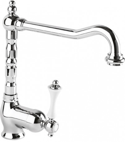 картинка Смеситель для кухни хром, ручка белая Cezares Margot MARGOT-LLM2-01-Bi от магазина Сантехстрой