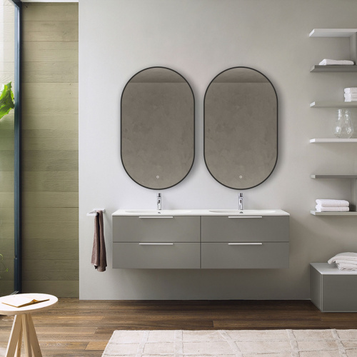 картинка Зеркало LED VLM-3AU100B 600×1000 c сенсорным выключателем и диммером от магазина Сантехстрой