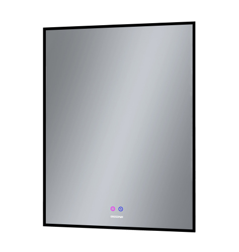 картинка Зеркало PRAGMA-норма BLACK (600*800*45) LED с сенсорным выключателем и подогревом от магазина Сантехстрой
