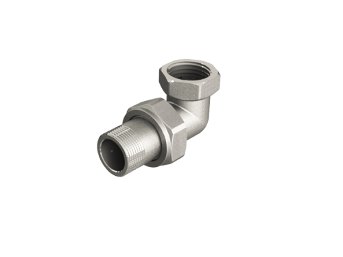 картинка Сгон американка, угловой, НВ, 1 1/4", 1 1/4", TIN латунь, с плоским уплотнением от магазина Сантехстрой