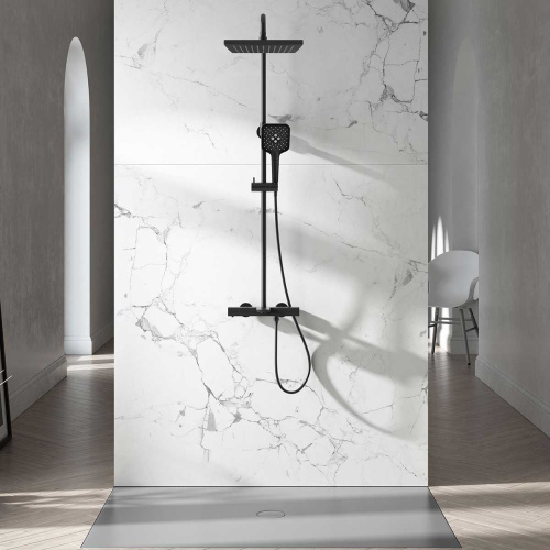 картинка Душевая стойка Next VSFS-1N1TMB термостатическая, черный от магазина Сантехстрой