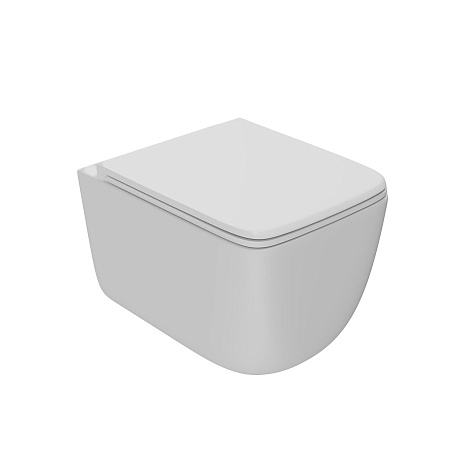 картинка Унитаз подвесной Point Меркурий PN41831WM безободковый, белый матовый, сиденье дюропласт, микролифт, от магазина Сантехстрой