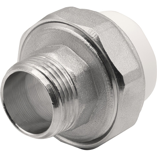 картинка Муфта THERMOLIGHT комбинированная разъемная PP-R НР 25х3/4quot; белый (10/160) от магазина Сантехстрой