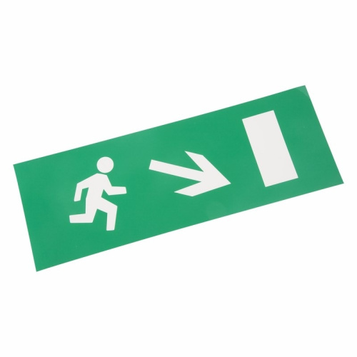 картинка Наклейка для аварийного светильника "Направление к эвакуационному выходу направо вниз" REXANT от магазина Сантехстрой
