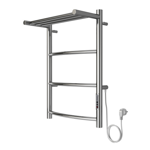 картинка Полотенцесушитель электрический AZARIO VERONA 400/600 3 секции, с полкой, диммер справа, хром (AZ04846P) от магазина Сантехстрой