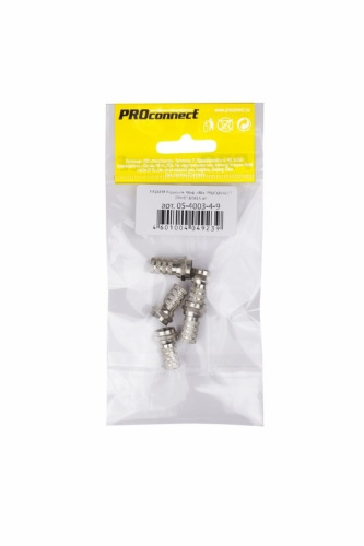 картинка Разъем телекоммуникационный F-соединитель для кабеля RG-6, 19 мм PROconnect от магазина Сантехстрой