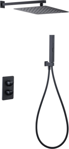 картинка Душевой комплект Allen Brau Infinity 5.21016-31 С ВНУТРЕННЕЙ ЧАСТЬЮ, черный матовый от магазина Сантехстрой