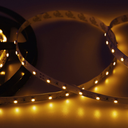 картинка LED лента 5м открытая, 8 мм, IP23, SMD 2835, 60 LED/m, 12 V, цвет свечения желтый LAMPER от магазина Сантехстрой