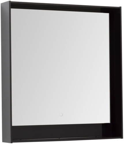 картинка Зеркало Aquanet Милан 80 LED черный глянец от магазина Сантехстрой