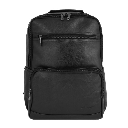 картинка Рюкзак универсальный 40x28x13см, 1 отделение, 4 кармана, искусственная кожа, черный от магазина Сантехстрой