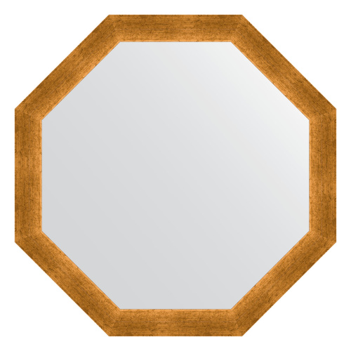 картинка Зеркало настенное Octagon EVOFORM в багетной раме травленое золото, 70,4х70,4 см, BY 3702 от магазина Сантехстрой