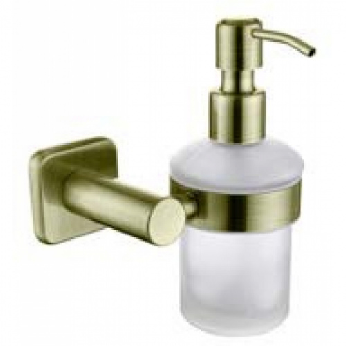 картинка 4710 Дозатор для жидкого мыла настенный (стекло) бронза (цинк) от магазина Сантехстрой