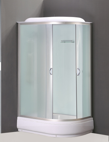 фотография душевая кабина loranto 120х80х215 левосторонняя, поддон 20 см, матовое стекло 4 мм (cs-66120-20 l f)