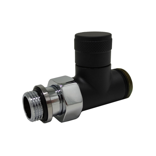 картинка Прямой запорный вентиль SR Rubinetterie Tondera 1/2"х3/4" E, цвет черный от магазина Сантехстрой