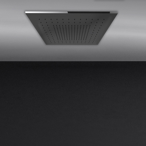 картинка Gessi Minimalii Встраиваемая в потолок душевая система 500x500 с функцией ТРОПИЧЕСКИЙ ЛИВЕНЬ цвет Mirror Steel (без накладной панели 57012) от магазина Сантехстрой