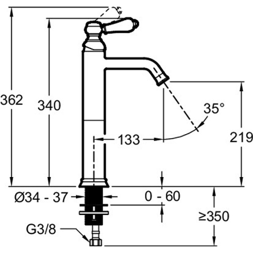 фотография смеситель для раковины - чаши jacob delafon louise черный матовый (e24361-bl)