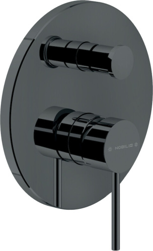 изображение смеситель для ванны nobili ve125100/eflp черный