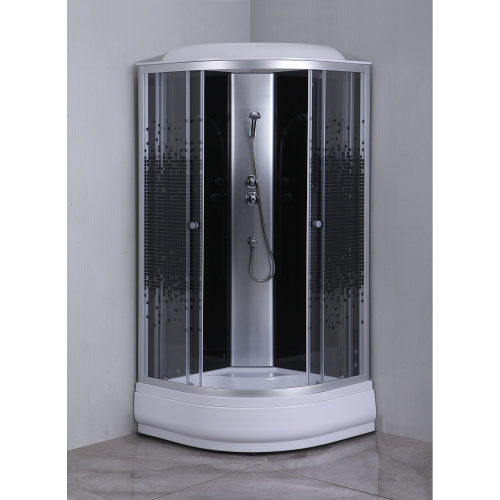 картинка Душевая кабина Loranto 90х90х215 поддон 25см, мозайчатый узор, прозрачное стекло 4мм, профиль хром (CS669025K90) от магазина Сантехстрой